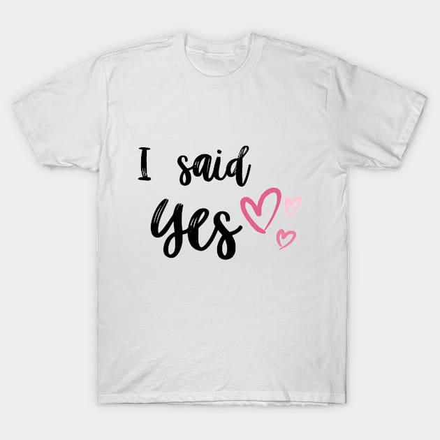 Couple Matching Marriage Proposal – Yes I do Design T-Shirt by mook design